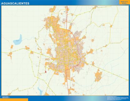 Carte Aguascalientes Mexique