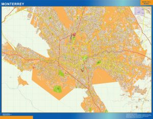 Carte Monterrey Mexique